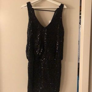 Black sequined dress